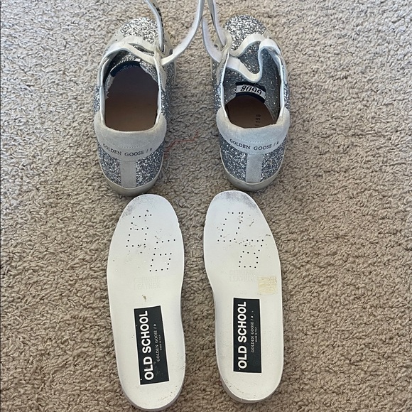 Golden Goose Silver Glitter Sneakers - Picture 3 of 4
